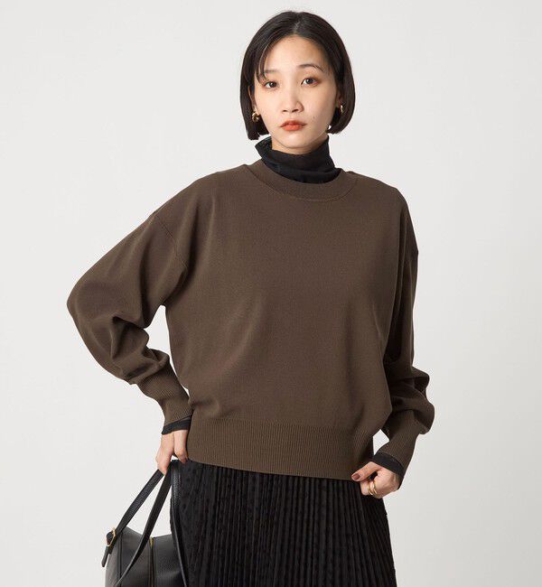 UNITED ARROWS green label relaxing「パフニット プルオーバー ウォッシャブル」|ニット・セーター|DK.BROWN