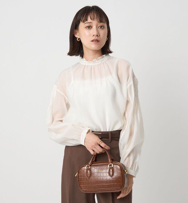 UNITED ARROWS green label relaxing「シアー 襟フリル ブラウス」|シャツ・ブラウス|