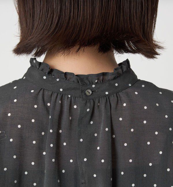 UNITED ARROWS green label relaxing「シアー 襟フリル ブラウス」|シャツ・ブラウス|