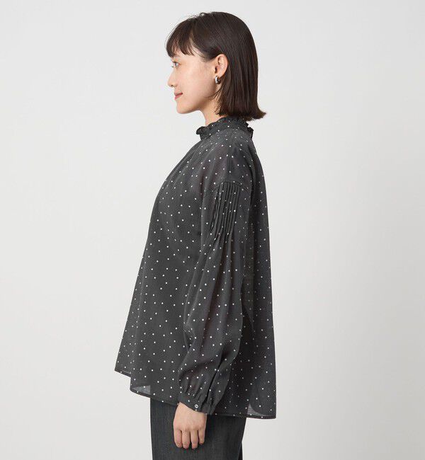 UNITED ARROWS green label relaxing「シアー 襟フリル ブラウス」|シャツ・ブラウス|