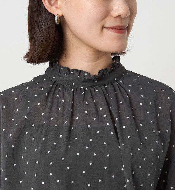 UNITED ARROWS green label relaxing「シアー 襟フリル ブラウス」|シャツ・ブラウス|