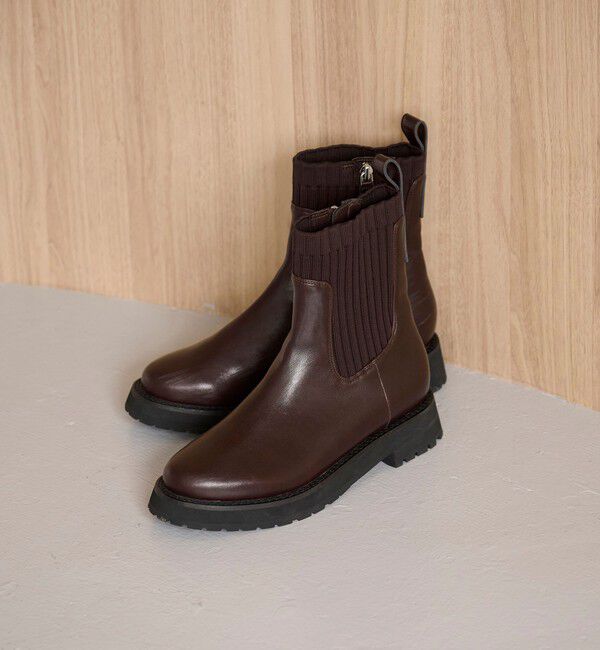 UNITED ARROWS green label relaxing「ストレッチ ショートブーツ 撥水」|ロングブーツ|