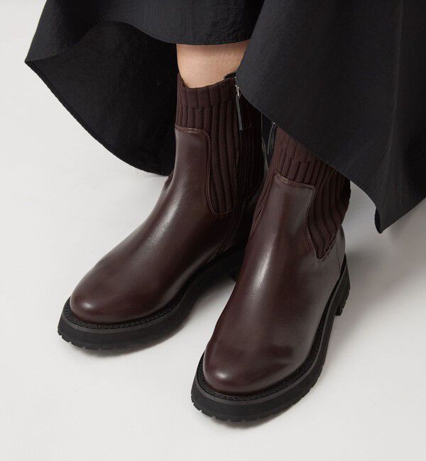 UNITED ARROWS green label relaxing「ストレッチ ショートブーツ 撥水」|ロングブーツ|