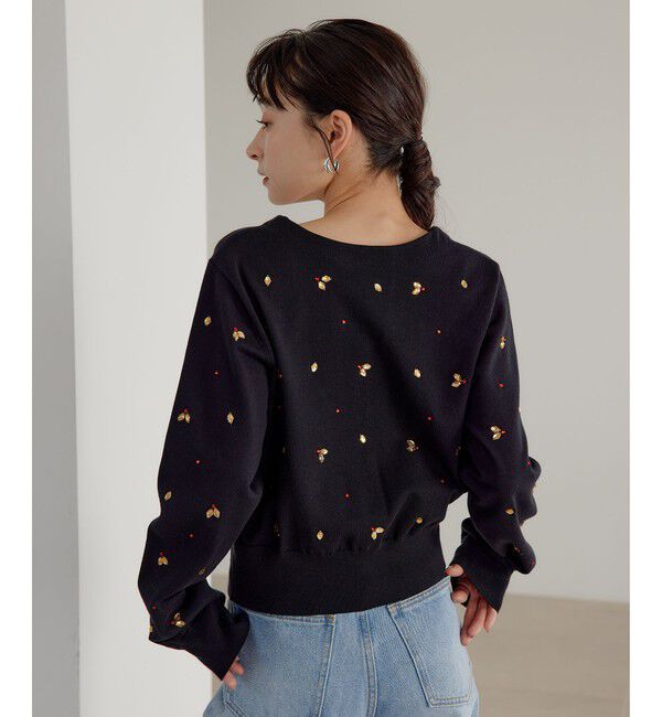 EMMEL REFINES「＜EMMEL REFINES＞EM ビジュー 2WAY カーディガン」|カーディガン|