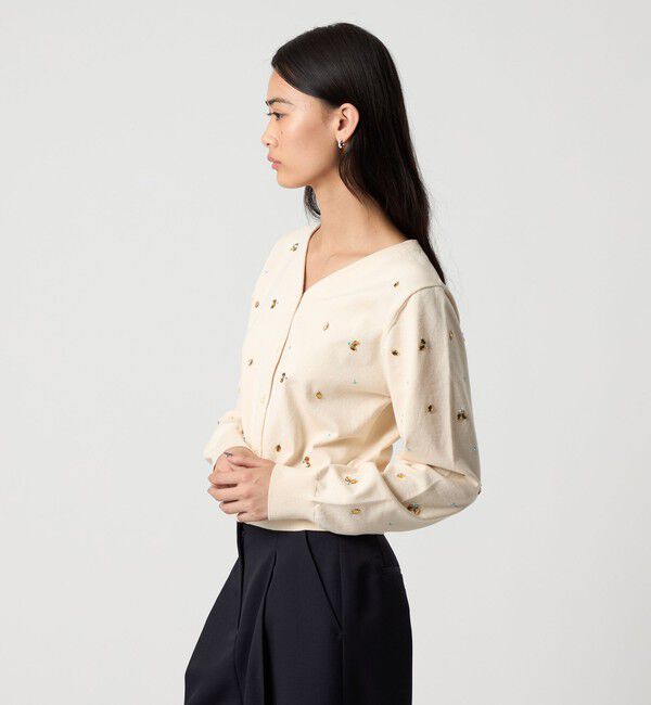 EMMEL REFINES「＜EMMEL REFINES＞EM ビジュー 2WAY カーディガン」|カーディガン|