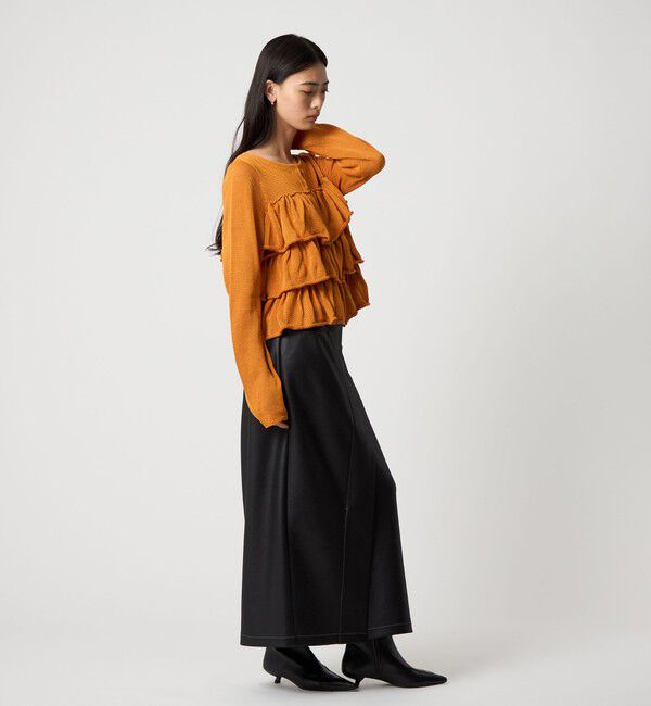 EMMEL REFINES「＜EMMEL REFINES＞EM マシュマロタッチ スリットステッチ スカート」|スカート|