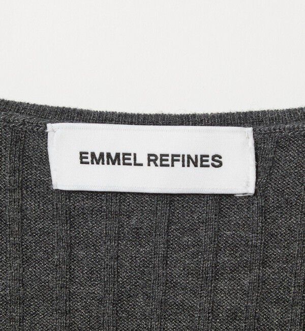 EMMEL REFINES「＜EMMEL REFINES＞EM レイヤーリブ ボタン ニット」|ニット・セーター|