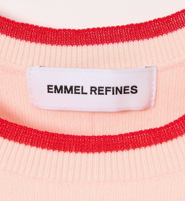 EMMEL REFINES「＜EMMEL REFINES＞EM スウェットライク クルーネック ニットプルオーバー」|ニット・セーター|