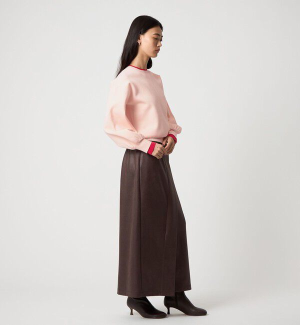 EMMEL REFINES「＜EMMEL REFINES＞EM スウェットライク クルーネック ニットプルオーバー」|ニット・セーター|