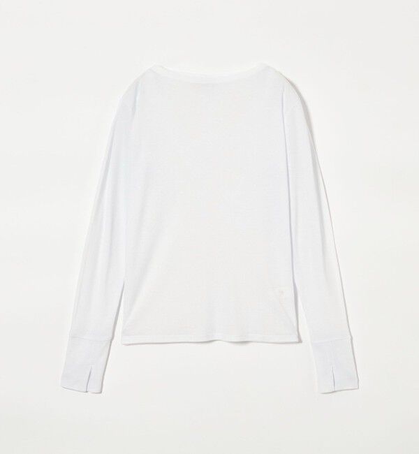 EMMEL REFINES「＜EMMEL REFINES＞EM テレコ ボートネック ロングスリーブ カットソー」|Tシャツ・カットソー|WHITE