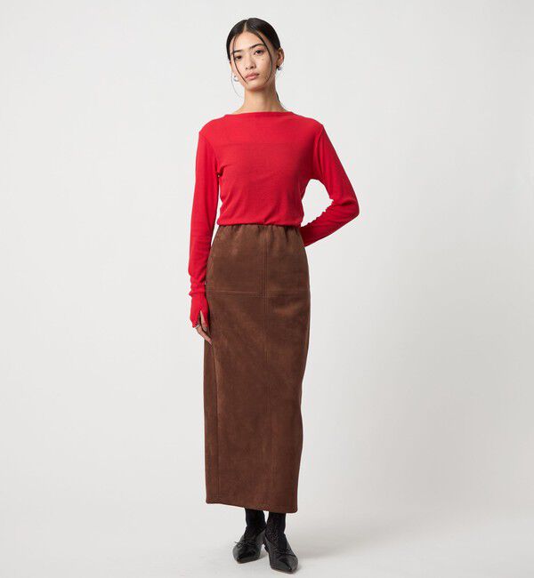 EMMEL REFINES「＜EMMEL REFINES＞EM テレコ ボートネック ロングスリーブ カットソー」|Tシャツ・カットソー|