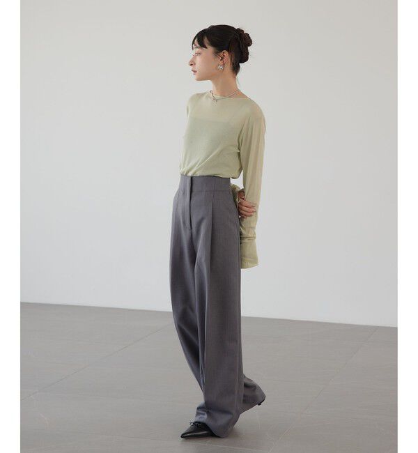 EMMEL REFINES「＜EMMEL REFINES＞EM テレコ ボートネック ロングスリーブ カットソー」|Tシャツ・カットソー|