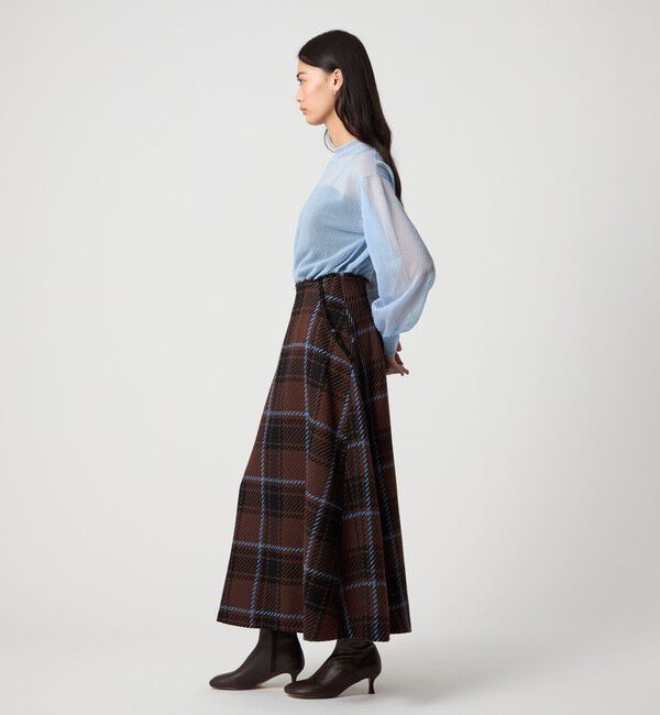 EMMEL REFINES「＜EMMEL REFINES＞EM ツィードライク チェック フレアスカート」|スカート|