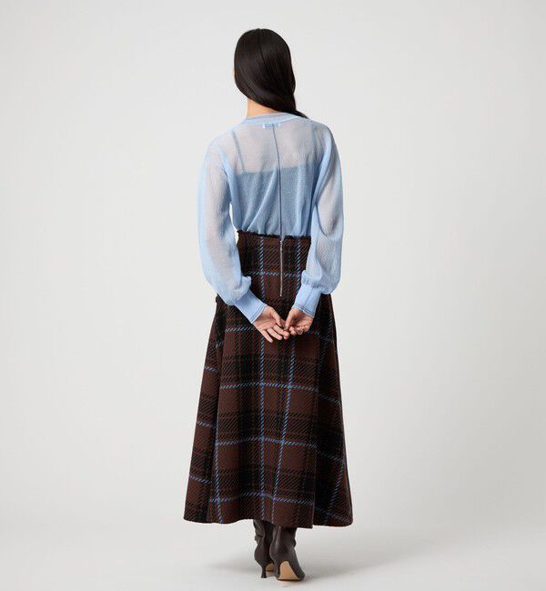 EMMEL REFINES「＜EMMEL REFINES＞EM ツィードライク チェック フレアスカート」|スカート|