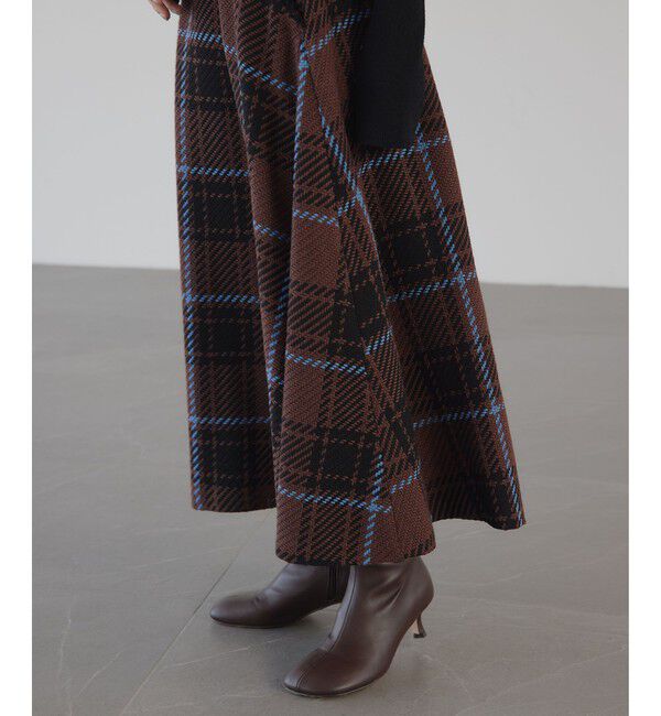 EMMEL REFINES「＜EMMEL REFINES＞EM ツィードライク チェック フレアスカート」|スカート|