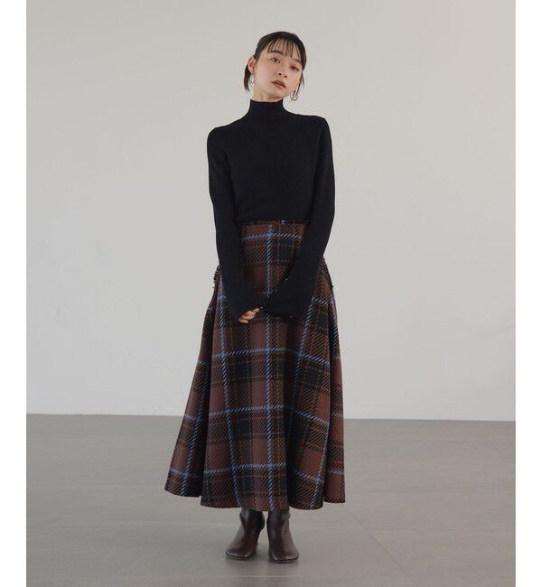 EMMEL REFINES「＜EMMEL REFINES＞EM ツィードライク チェック フレアスカート」|スカート|