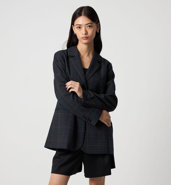 EMMEL REFINES「＜EMMEL REFINES＞EM グレンチェック テーラード ジャケット」|テーラードジャケット|