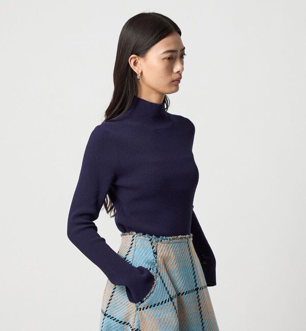 EMMEL REFINES「＜EMMEL REFINES＞EM HW ソデボタン タートルニット」|ニット・セーター|