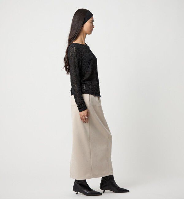 EMMEL REFINES「＜EMMEL REFINES＞EM カットレース クルーネック ロングスリーブ」|Tシャツ・カットソー|