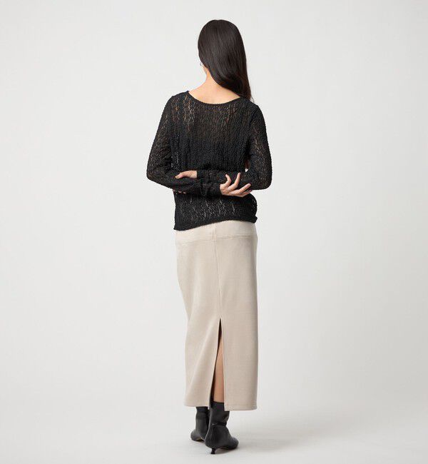 EMMEL REFINES「＜EMMEL REFINES＞EM スウェードライク ステッチ Iラインスカート」|スカート|