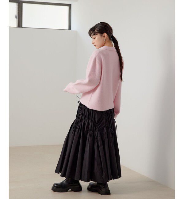 EMMEL REFINES「＜EMMEL REFINES＞EM セッケツ フェザーヤーン エリツキ カーディガン」|カーディガン|