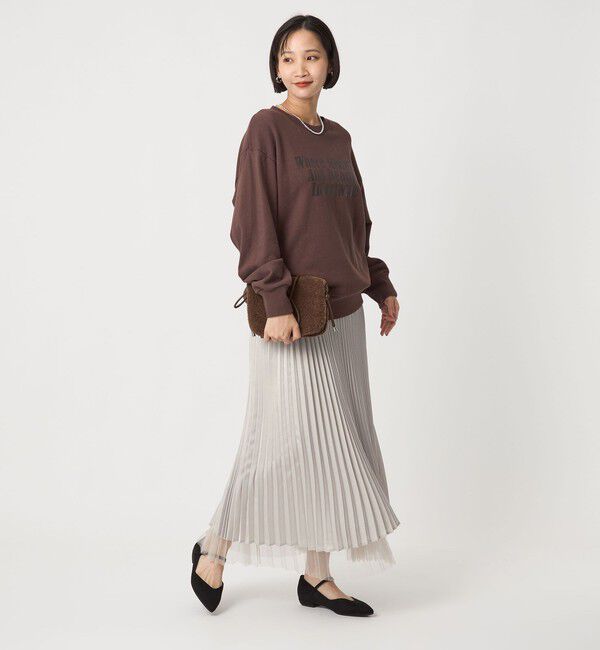 UNITED ARROWS green label relaxing「［size SHORT/TALLあり］2WAY チュール プリーツ スカート」|フレア|