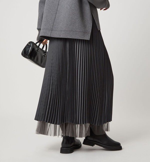 UNITED ARROWS green label relaxing「［size SHORT/TALLあり］2WAY チュール プリーツ スカート」|フレア|