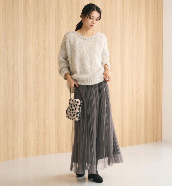 UNITED ARROWS green label relaxing「［size SHORT/TALLあり］2WAY チュール プリーツ スカート」|フレア|