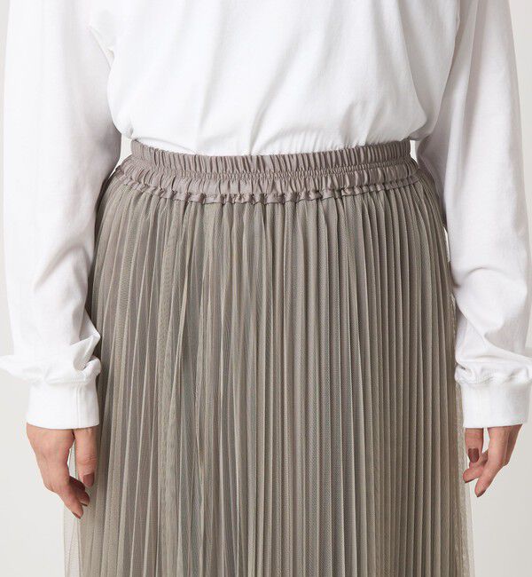 UNITED ARROWS green label relaxing「［size SHORT/TALLあり］2WAY チュール プリーツ スカート」|フレア|