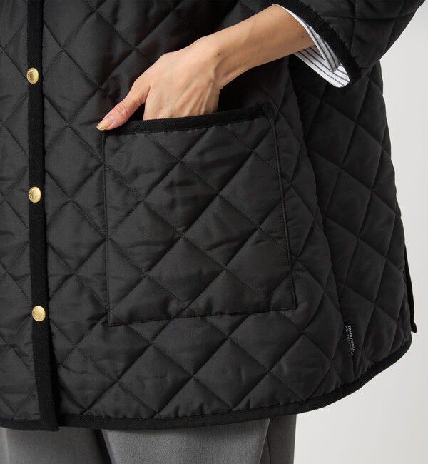 UNITED ARROWS green label relaxing「【別注】＜Traditional Weatherwear＞ARKLEY Aライン  キルティング  ミドル  コート」|ノーカラーコート|