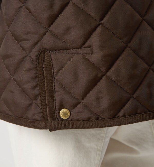 UNITED ARROWS green label relaxing「【別注】＜Traditional Weatherwear＞ARKLEY Aライン キルティング ショート コート」|ノーカラーコート|