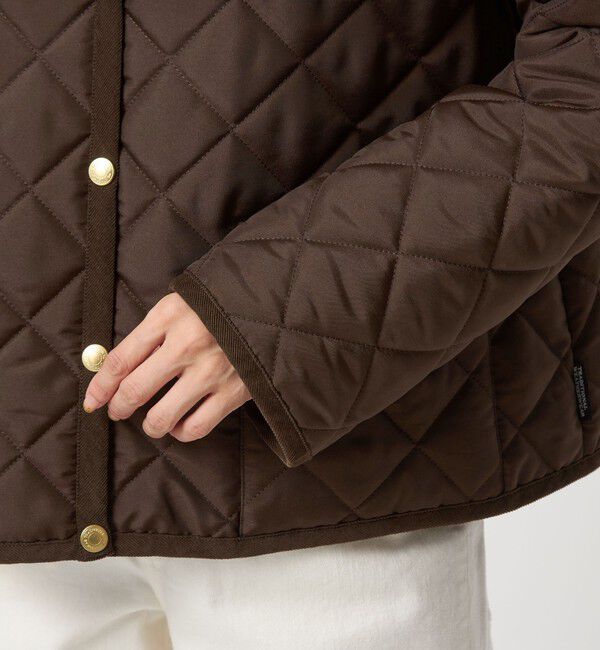 UNITED ARROWS green label relaxing「【別注】＜Traditional Weatherwear＞ARKLEY Aライン キルティング ショート コート」|ノーカラーコート|