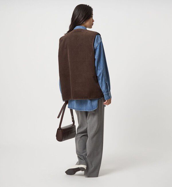 UNITED ARROWS green label relaxing「【別注】＜Barbour＞コーデュロイ&times;フェイクファー リバーシブル ベスト」|ベスト・ジレ|