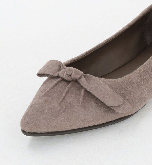 UNITED ARROWS green label relaxing「ポインテッド タックリボン フラットシューズ 撥水 」|パンプス|