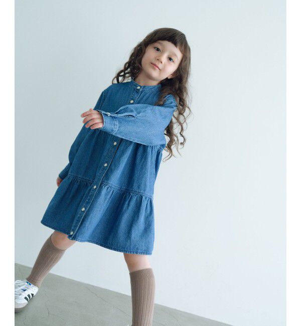 UNITED ARROWS green label relaxing「デニム ティアード チュニック ワンピ / キッズ  100cm-160cm」|チュニック|COBALT