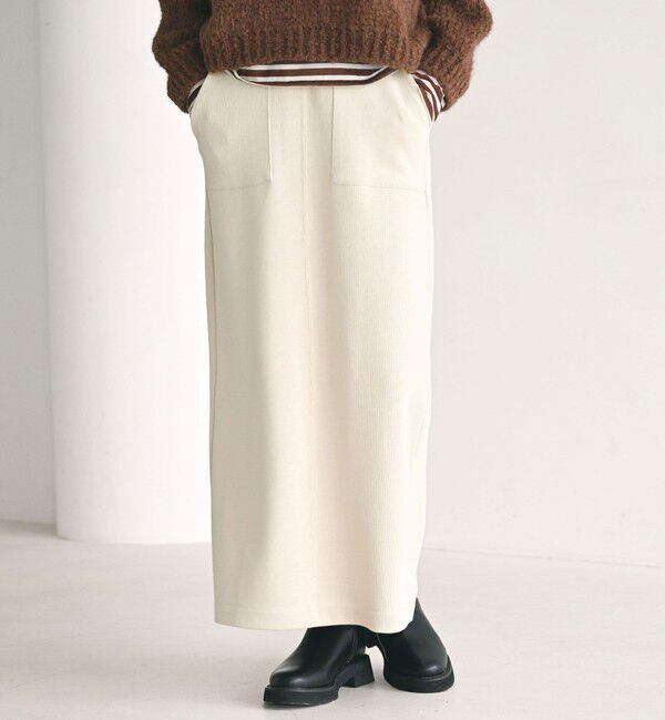 UNITED ARROWS green label relaxing「【WEB限定】＜at ease＞ダブルフェイス タイト スカート」|タイト|