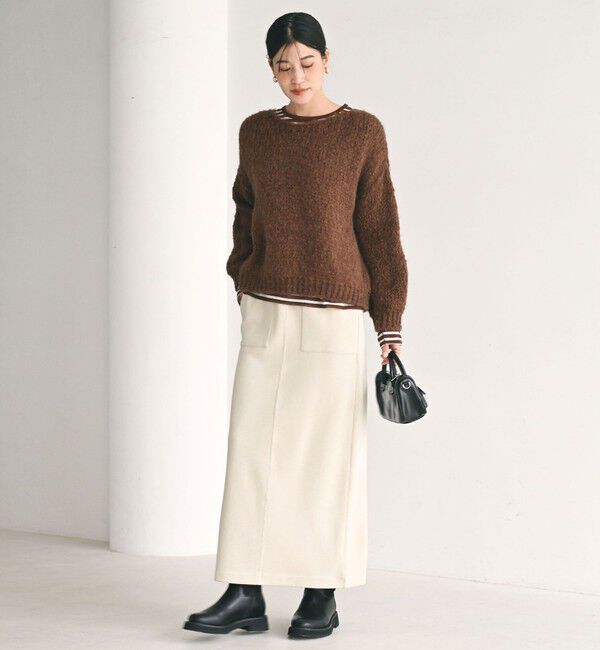 UNITED ARROWS green label relaxing「【WEB限定】＜at ease＞ダブルフェイス タイト スカート」|タイト|