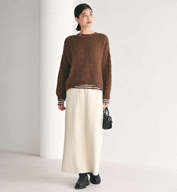 UNITED ARROWS green label relaxing「【WEB限定】＜at ease＞ダブルフェイス タイト スカート」|タイト|