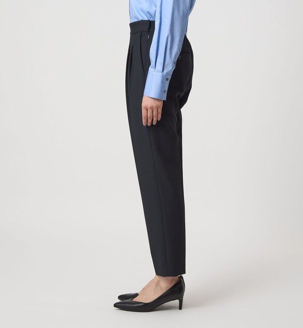 UNITED ARROWS green label relaxing「［size SHORT/TALLあり］ダブルクロス テーパード パンツ ウォッシャブル ストレッチ」|スラックス|