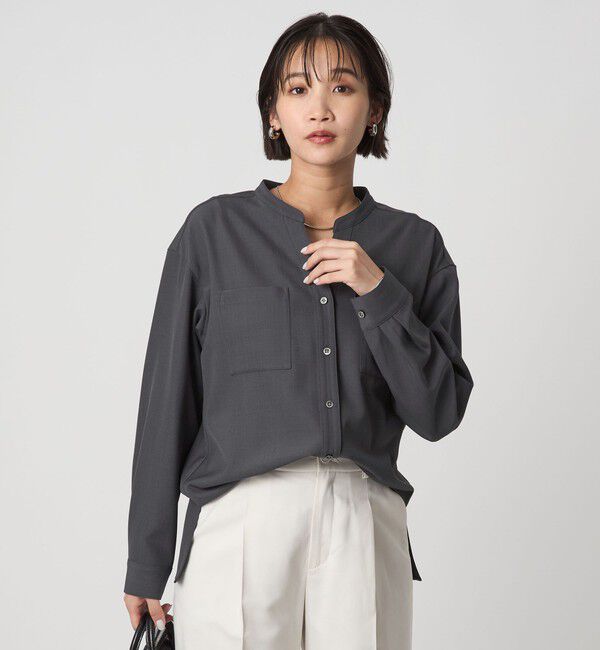 UNITED ARROWS green label relaxing「スキッパー ポケット ロングスリーブ シャツ マシンウォッシャブル」|シャツ・ブラウス|