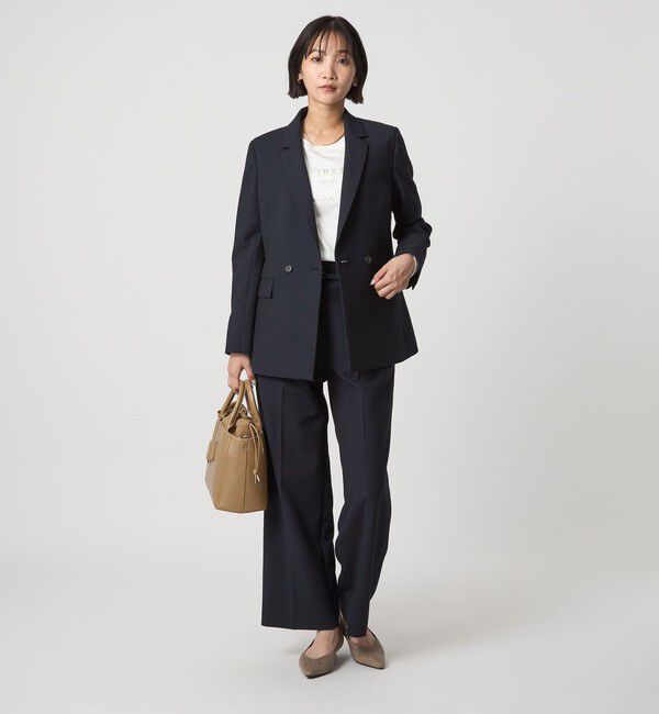 UNITED ARROWS green label relaxing「ダブルクロス ダブル ジャケット ウォッシャブル ストレッチ」|テーラードジャケット|