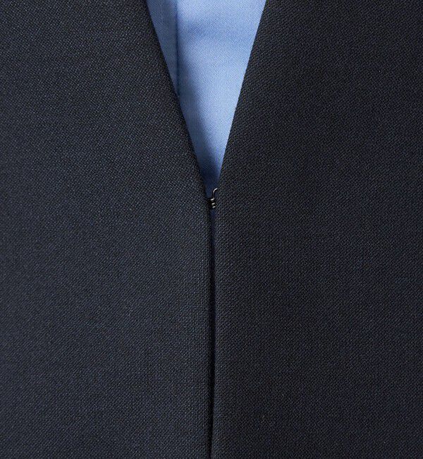 UNITED ARROWS green label relaxing「ダブルクロス ノーラペル ジャケット ウォッシャブル ストレッチ」|ノーカラージャケット|