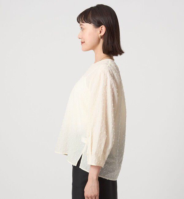 UNITED ARROWS green label relaxing「ドットジャカード ブラウス」|シャツ・ブラウス|