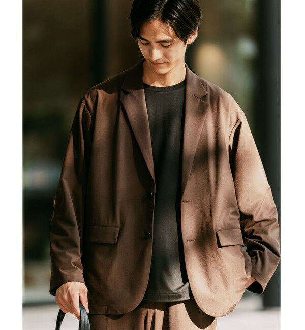 UNITED ARROWS green label relaxing「FREELITCH カジュアル 2B ジャケット -ストレッチ-」|テーラードジャケット|DK.BROWN