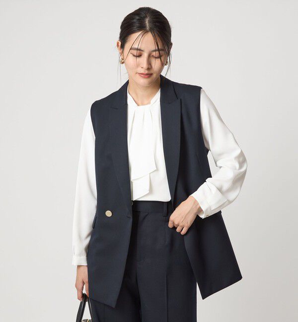 UNITED ARROWS green label relaxing「ネックタイ ロングスリーブ ブラウス」|シャツ・ブラウス|