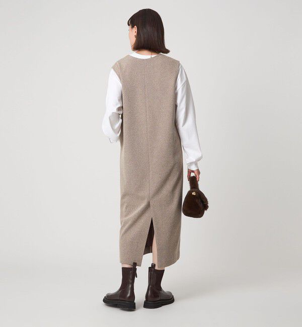 UNITED ARROWS green label relaxing「［size SHORTあり］カルゼ キーネック ジャンパースカート」|ジャンパースカート|