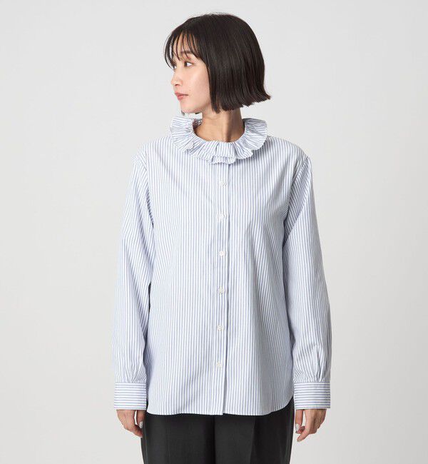 UNITED ARROWS green label relaxing「【別注】＜dahl'ia＞フリル エンブロイダリー ブラウス」|シャツ・ブラウス|