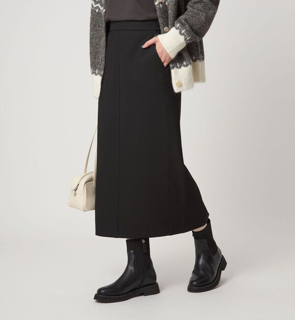 UNITED ARROWS green label relaxing「［size SHORT/TALLあり］オルマイ ウラキモウ タイト スカート」|タイト|BLACK