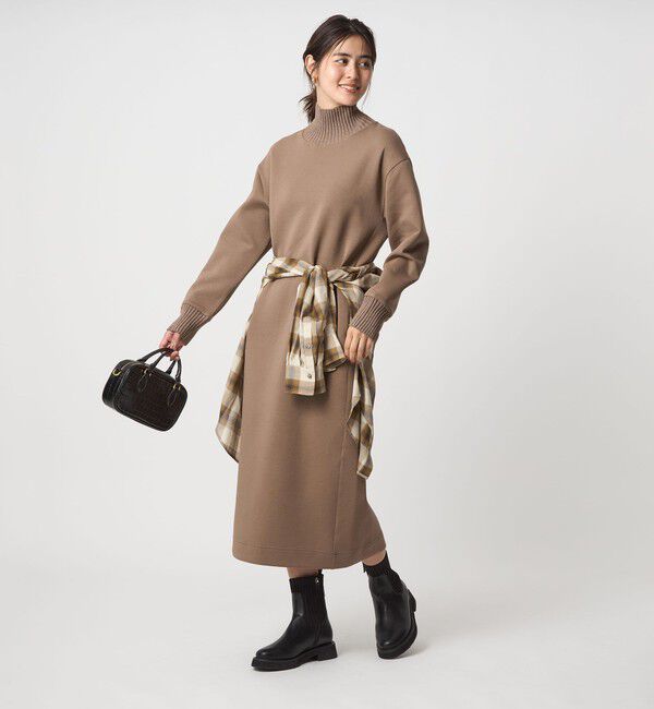 UNITED ARROWS green label relaxing「ダンボール ハイネック ワンピース」|ワンピース|