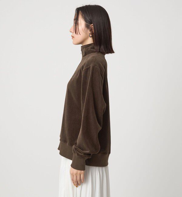 UNITED ARROWS green label relaxing「【WEB限定】＜at ease＞ベロア ハーフジップ プルオーバー」|Tシャツ・カットソー|